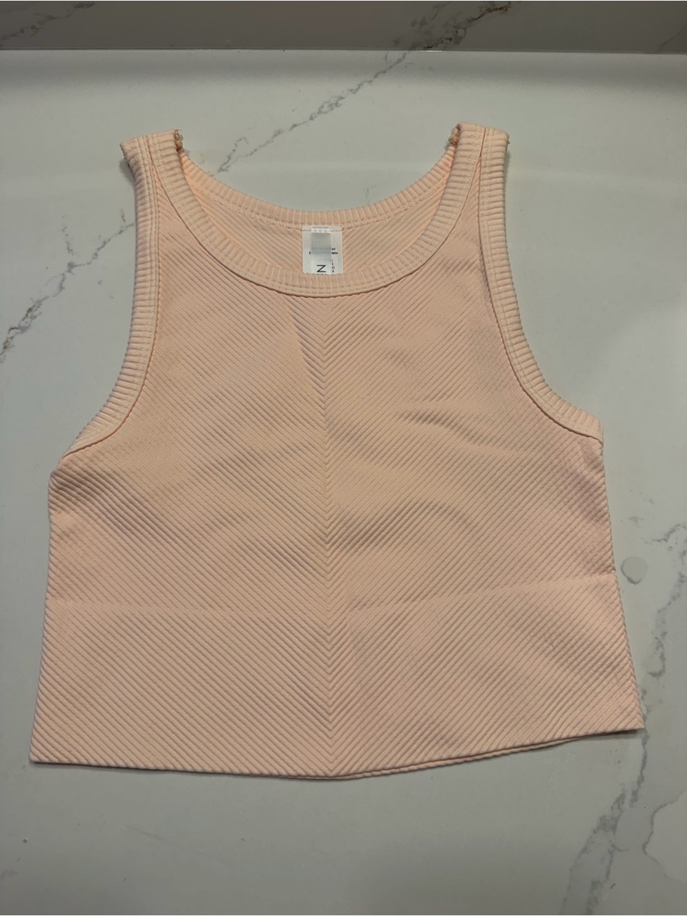 Nikibiki Light Peach Ribbed Tank Top